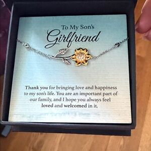 Sunflower Silver Bracelet for Women